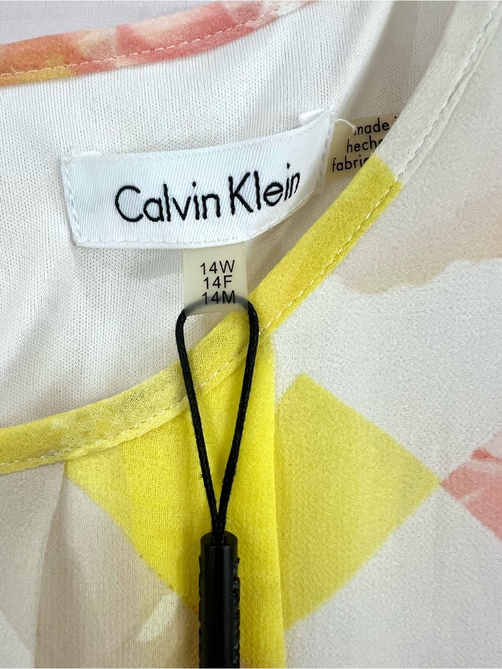 NWT Calvin Klein Floral Chiffon Trapeze Swing Mini Dress - Picture 11 of 11